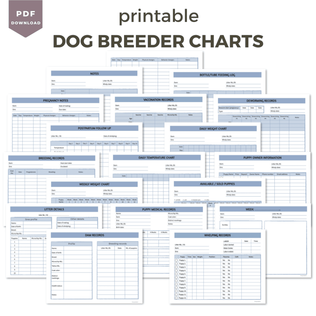 Breeder charts and whelping records - vetcarenews