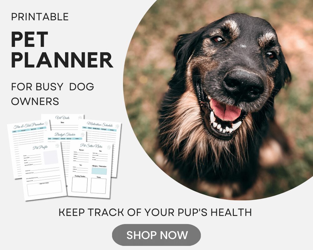 printable pet planner for busy dog owners