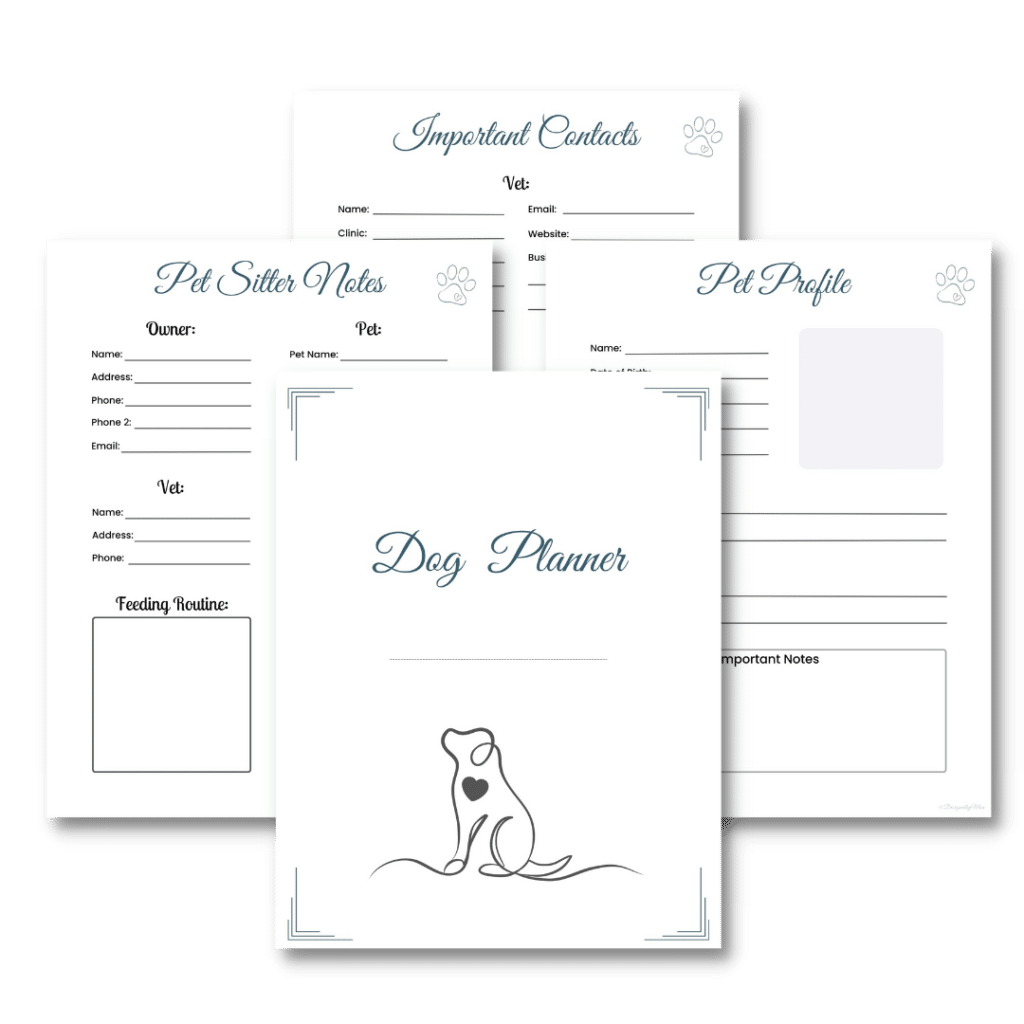 printable pet planner for dog owners
