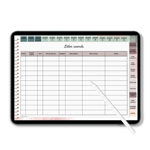 digital litter charts