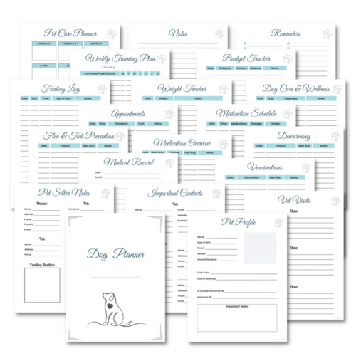 printable pet planner for dog owners